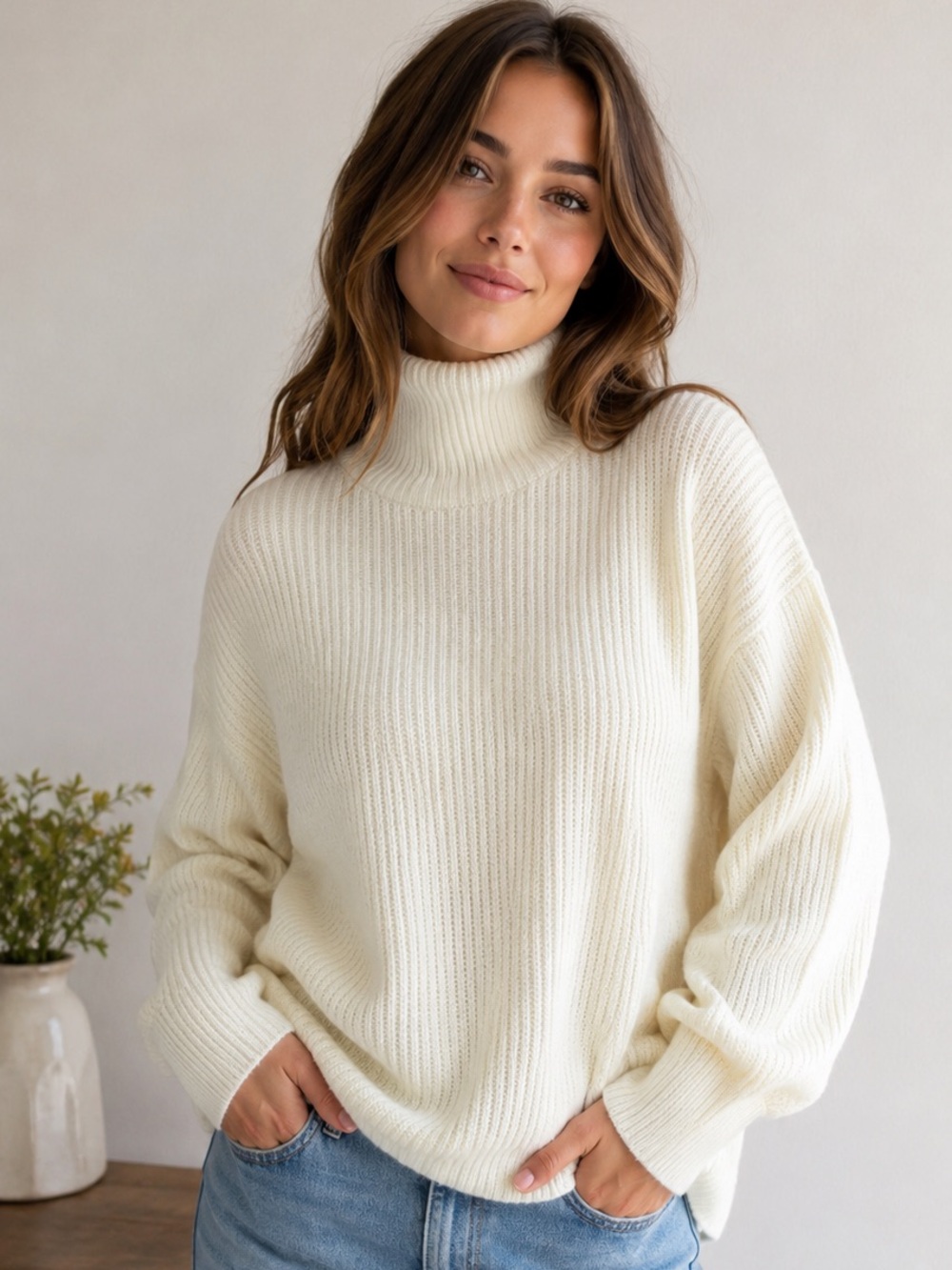 J. Crew Ivory Super Soft Sweater